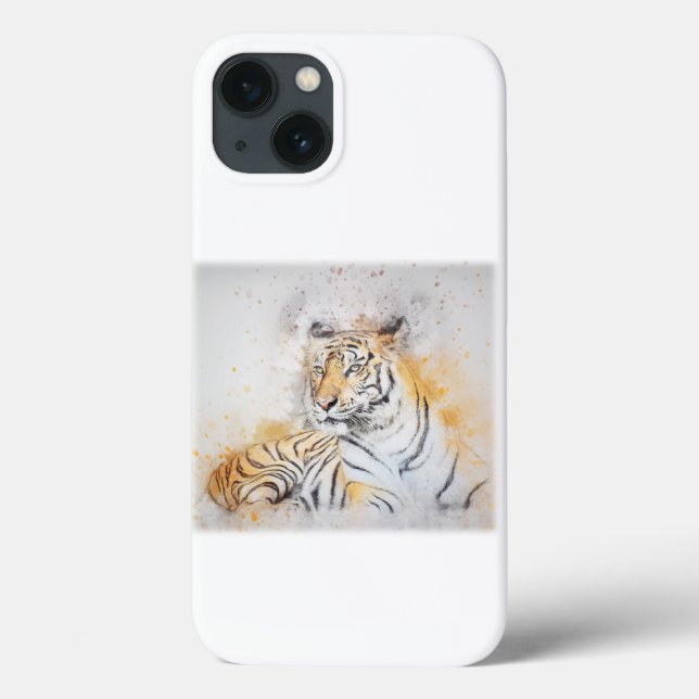 Schöne Bengalische Tigermalerei Case-Mate iPhone Hülle (Rückseite)