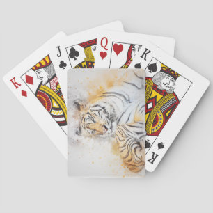 Schöne Bengalische Tigermalerei Spielkarten