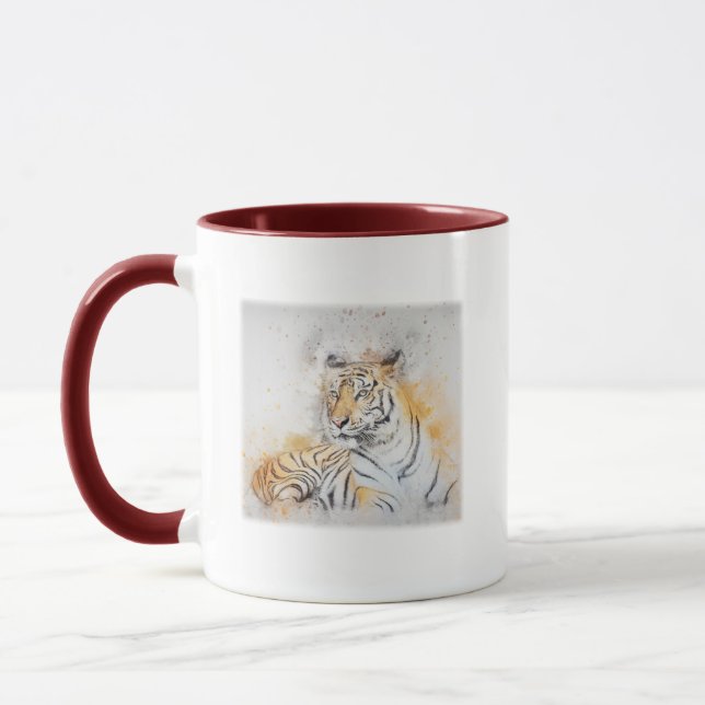 Schöne Bengalische Tigermalerei Tasse (Links)