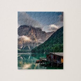 Schöne Berg- und Seenlandschaft in Italien Puzzle