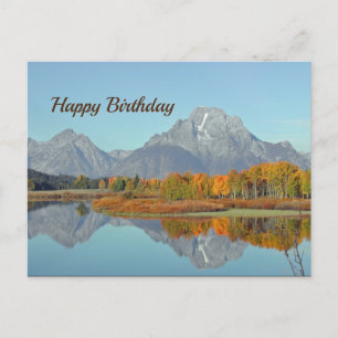 Schöne Berge Herbst Geburtstag Postkarte