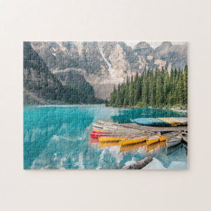 Schöne Berge Kanuee Landschaft Puzzle