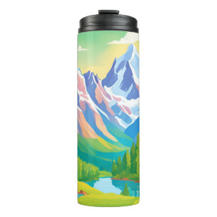 Schöne Berge Thermosbecher