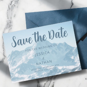 Schöne Bergfotografie Winterhochzeit Save The Date