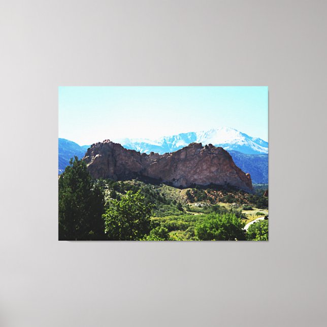 Schöne Berglandschaft Wrapped Canvas Art Leinwanddruck (Vorderseite)