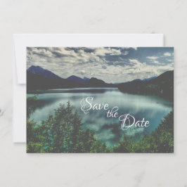 Schöne Bergsee Hochzeitssommer Save The Date