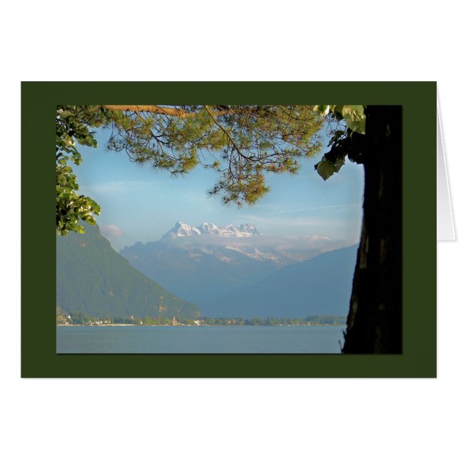 Schöne Bergsicht auf die Schweizer Alpen (Vorderseite (Horizontal))