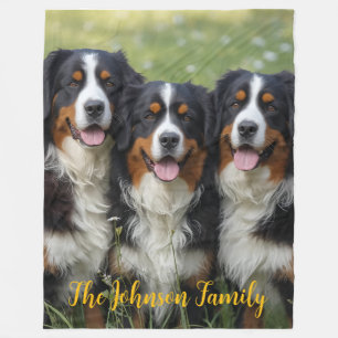 Schöne Berner Hunde Personalisiert Fleecedecke