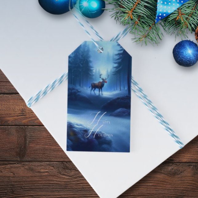 Schöne, bestellbare Winterlandschaft Geschenkanhänger (Von Creator hochgeladen)