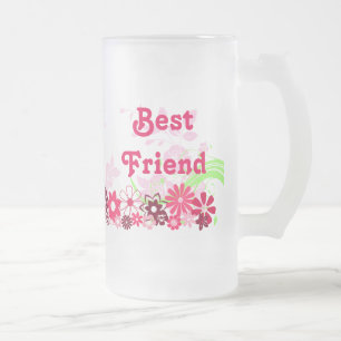 Schöne bester Freund-Freundschaft BESTE FREUNDIN Mattglas Bierglas