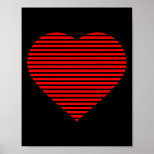 Schöne Big Red Heart Valentine's Day Boys Girls Poster