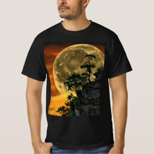 Schöne Big Vollmond Nacht - Zeichnend anders  T-Shirt