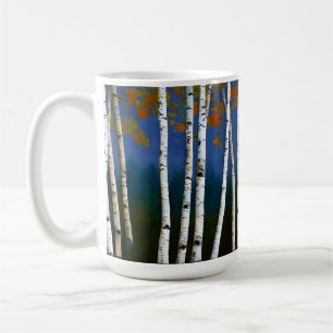 Schöne Birke im Herbst Kaffeetasse