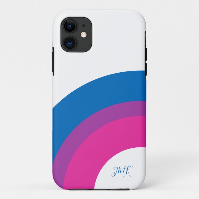 Schöne Bisexuelle Flagge Niedlich Personalisiert Case-Mate iPhone Hülle (Rückseite)