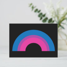 Schöne Bisexuelle Rainbow Flag Schwarze Karte