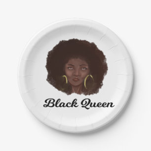 Schöne Black Queen Pappteller