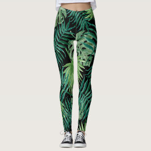 Schöne Blätter aus Palmen Leggings