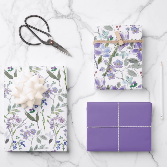 Schöne Blätter mit Blumenmuster (Vorderseite)