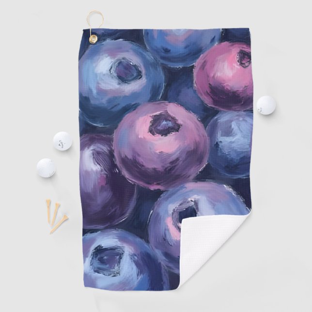 Schöne Blaubeeren | Obstmalerei Golfhandtuch (Insitu)