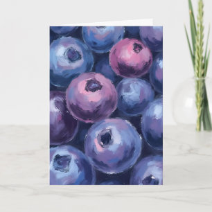Schöne Blaubeeren Obstmalerei Karte