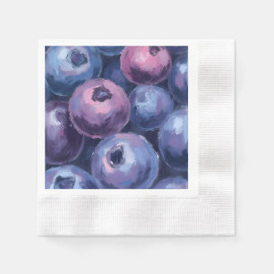 Schöne Blaubeeren Obstmalerei Serviette