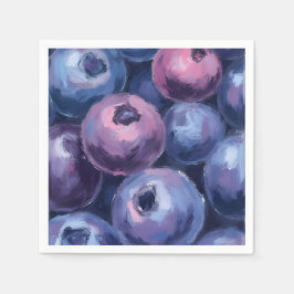 Schöne Blaubeeren | Obstmalerei Serviette