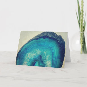 Schöne Blaue Achat Geode, Muttertag Karte