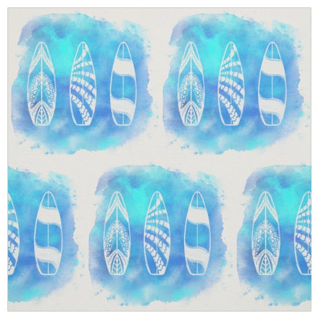 Schöne blaue Aquarelltafeln Kunst Stoff (Muster)