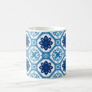 💙 Schöne blaue Azulejos-I-Fliesen-Kaffeetasse Kaffeetasse