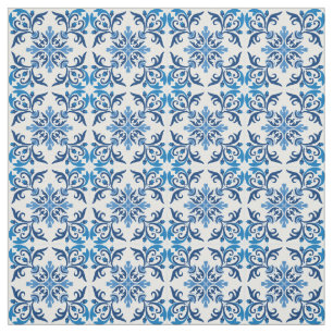 💙 Schöne blaue Azulejos, XS Kachelgröße Stoff