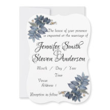 Schöne blaue Blätter Hochzeit