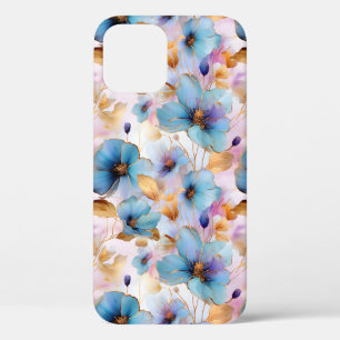 Schöne blaue Blumen Alkohol Tinte Pastel Case-Mate iPhone Hülle