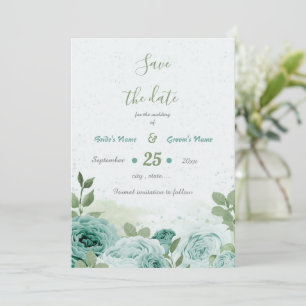 schöne blaue Blumen Grünpflanzen botanisch Save The Date