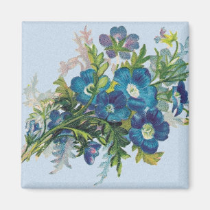Schöne blaue Blumen Magnet