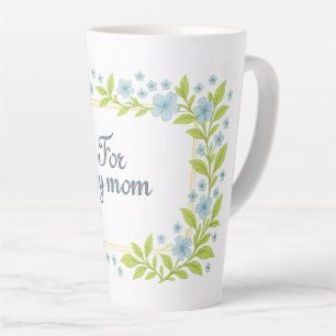 Schöne blaue Blumen zum Muttertag Milchtasse