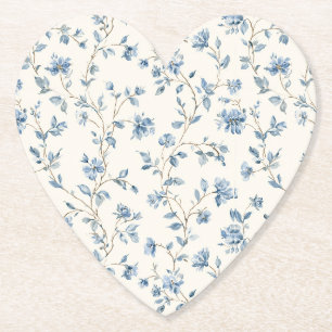 Schöne blaue cremefarbene Blumen Untersetzer