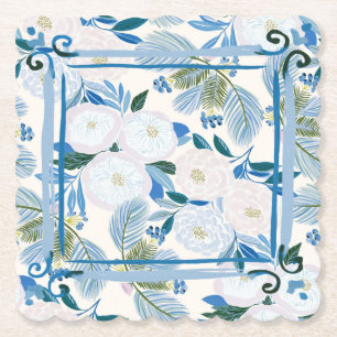 Schöne blaue Foliage-Winterhochzeit Untersetzer