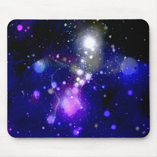 Schöne blaue Galaxie Mousepad (Vorne)