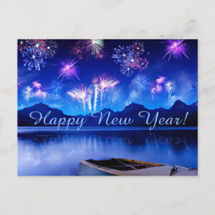 schöne blaue glückliche Postkarte