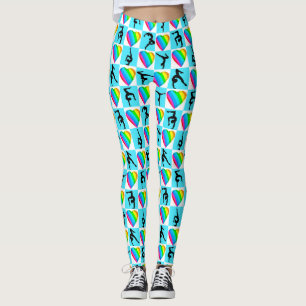 SCHÖNE BLAUE GYMNASTICS LEGGINGS