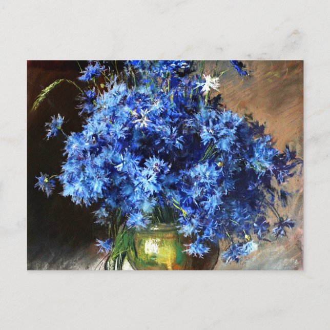 Schöne blaue Kornblumen Postkarte (Vorderseite)