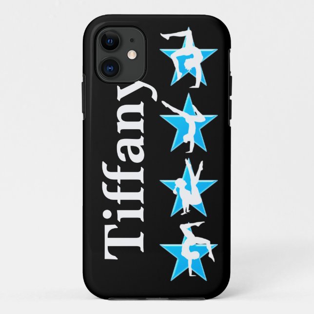 SCHÖNE BLAUE PERSONALISIERT GYMNASTICS IPHONE FALL Case-Mate iPhone HÜLLE (Rückseite)