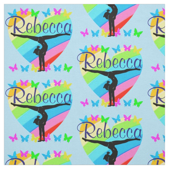 SCHÖNE BLAUE PERSONALISIERT GYMNASTIK FABRIK STOFF (Muster)