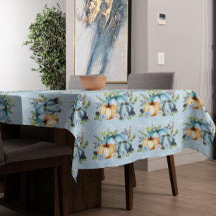 Schöne blaue Pumpkin Herbst Wasserfarbe Fall Tischdecke
