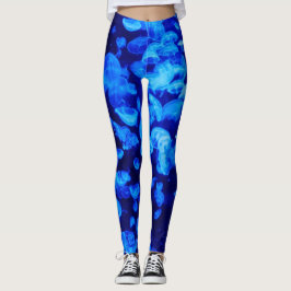 Schöne blaue Qualle Leggings