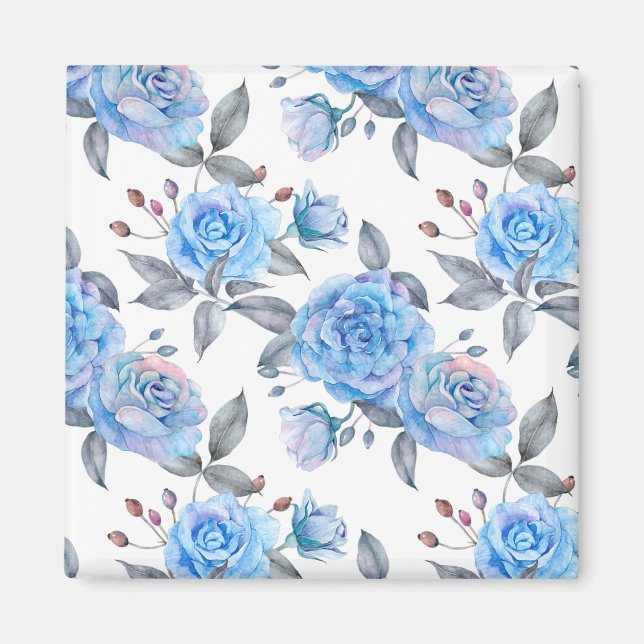 Schöne blaue Rose Magnet (Vorne)
