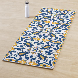 💙 💛 Schöne blaue und gelbe Azulejos,   Yoga Ma Yogamatte