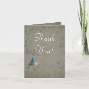 Schöne blaue Vogel-Hochzeit danken Ihnen zu kardie Dankeskarte