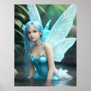 Schöne blaue Wasserbrasse Poster