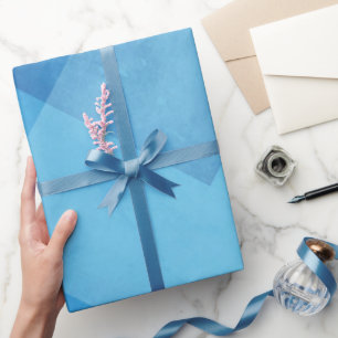 Schöne Blautöne mit Gemustertem Hintergrund Geschenkpapier